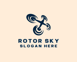 Aerial Drone Rotor logo design