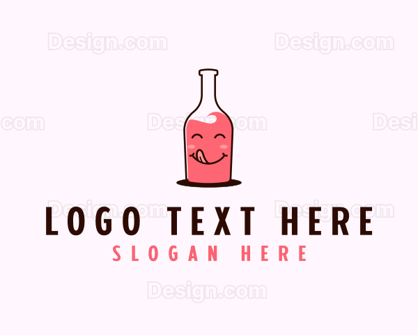 Tasty Strawberry Drink Logo