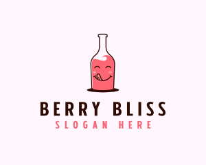 Tasty Strawberry Drink logo design