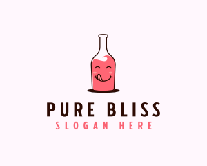 Tasty Strawberry Drink logo design