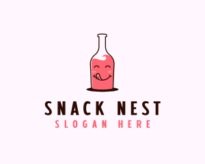 Tasty Strawberry Drink logo design