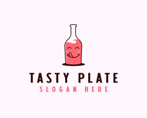 Tasty Strawberry Drink logo design