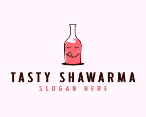 Tasty Strawberry Drink logo design