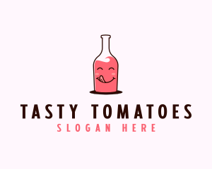 Tasty Strawberry Drink logo design