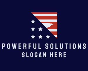 American Eagle Flag logo design