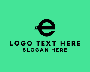 Simple Split Letter E  logo design