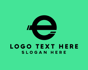 Simple Split Letter E  logo design