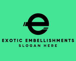 Simple Split Letter E  logo design