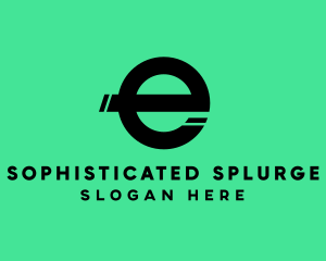 Simple Split Letter E  logo design