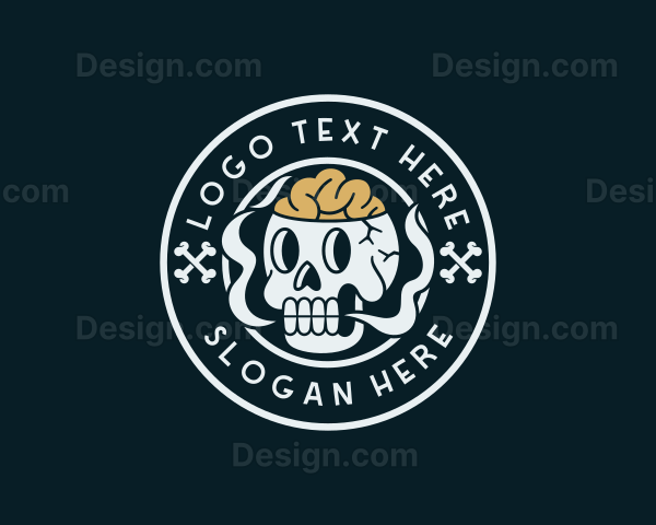 Hipster Skull Streetwear Logo