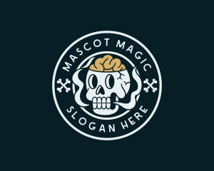 Hipster Skull Streetwear logo design