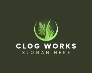 Grass Plant Landscaping logo design