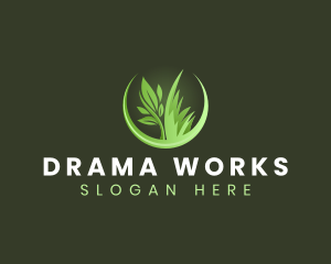 Grass Plant Landscaping logo design