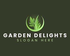 Grass Plant Landscaping logo design