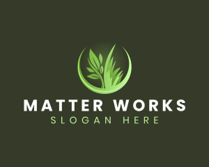 Grass Plant Landscaping logo design