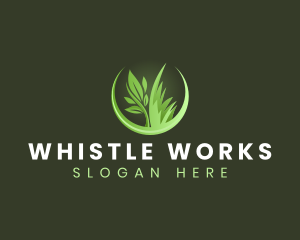 Grass Plant Landscaping logo design