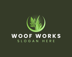 Grass Plant Landscaping logo design