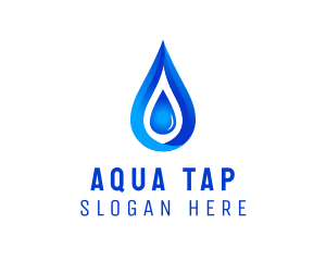 Distilled Aqua Water logo design