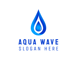 Distilled Aqua Water logo design