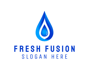 Distilled Aqua Water logo design