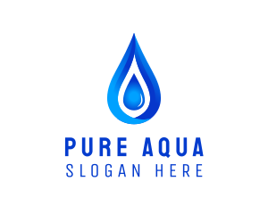 Distilled Aqua Water logo design