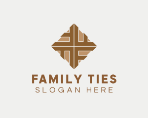 Wooden Tiles Letter F logo design