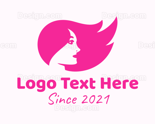 Beautiful Woman Hair Logo