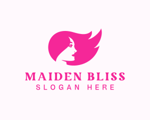 Woman Salon Hair logo design