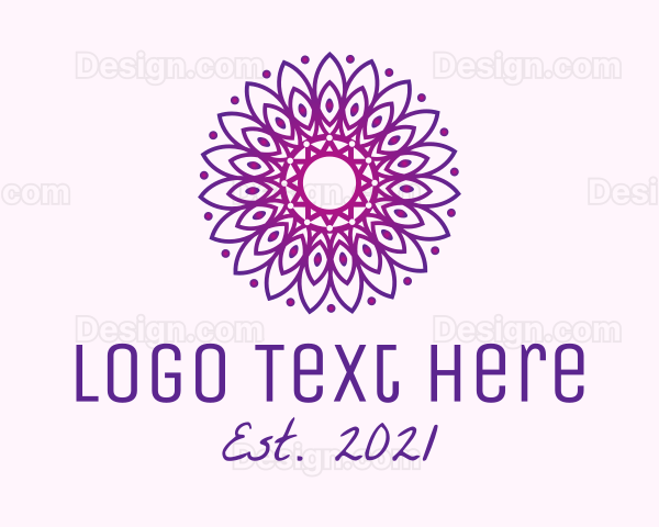 Gradient Symmetrical Mandala Logo