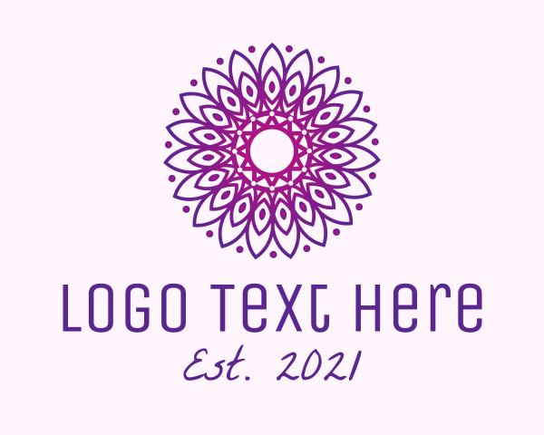 Gradient Symmetrical Mandala  logo