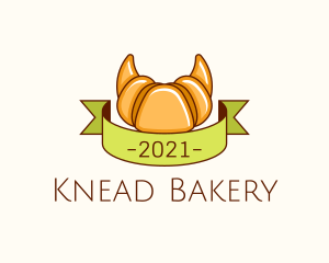 Croissant Bakery Banner logo design