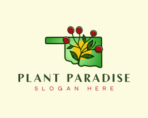 Oklahoma Mistletoe Plant logo design