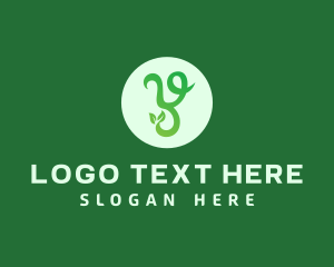 Green Organic Letter Y logo