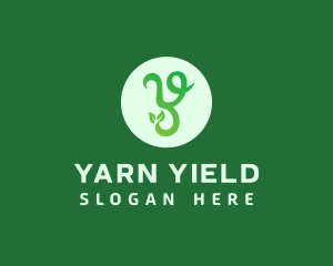 Green Organic Letter Y logo design