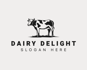 Cow Dairy Livestock logo design