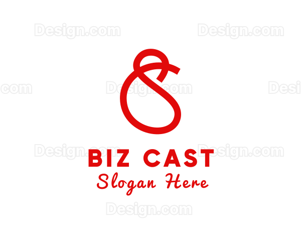 Simple Curved Ribbon Logo