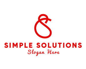 Simple Curved Ribbon logo design