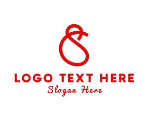 Font - Simple Curved Ribbon logo design