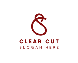 Simple Curved Ribbon logo design