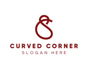 Simple Curved Ribbon logo design