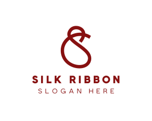 Simple Curved Ribbon logo design