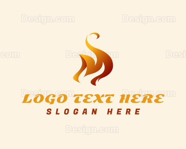 Hot Fire Burning Logo