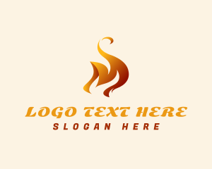 Hot - Hot Fire Burning logo design