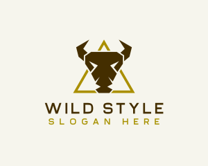 Wild Bison Horn logo design