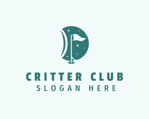 Golf Sports Flag logo design