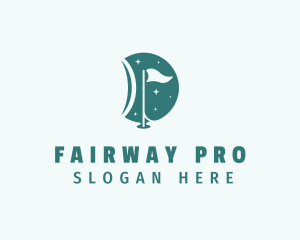 Golf Sports Flag logo