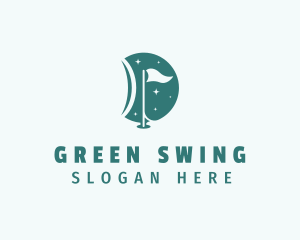 Golf Sports Flag logo