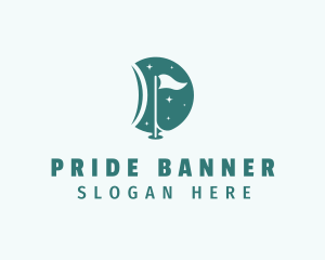 Golf Sports Flag logo