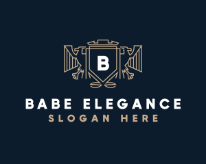 Elegant Eagle Shield logo design