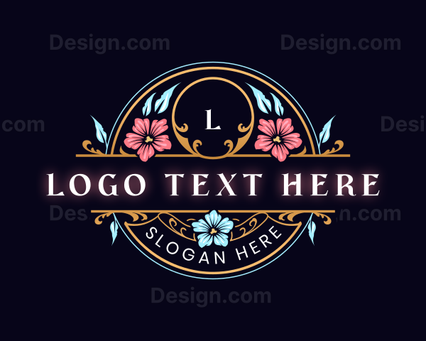 Elegant Leaf Flower Logo